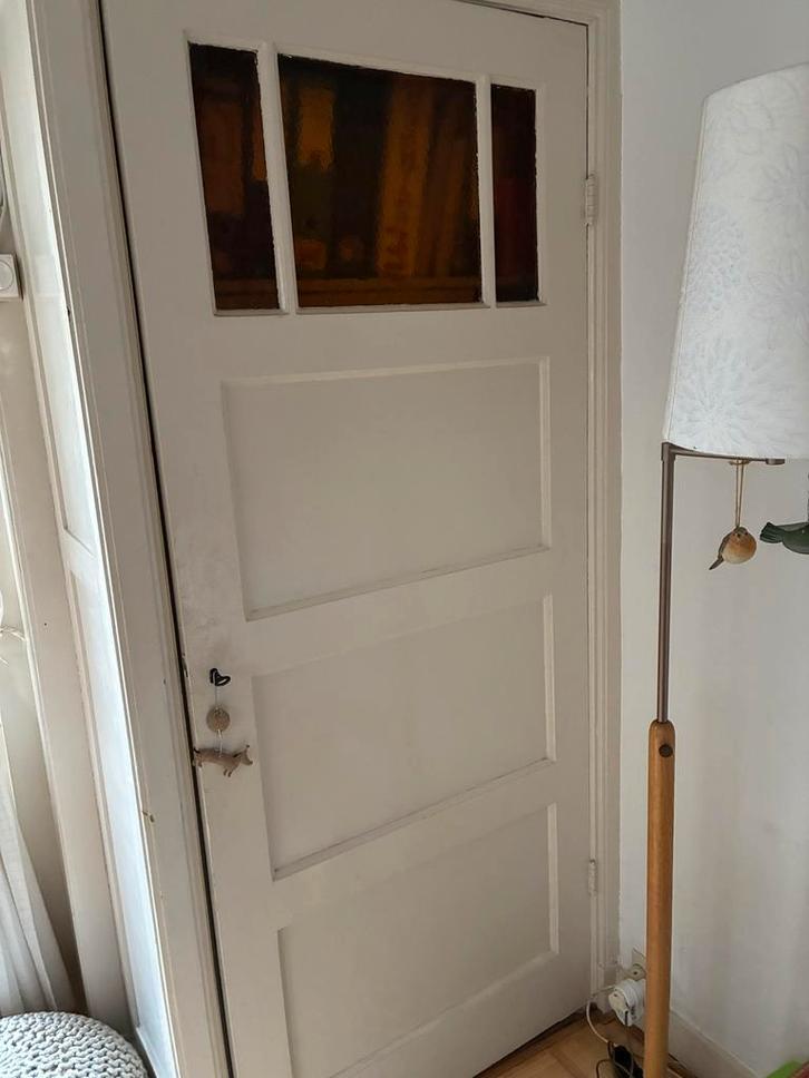 2 Bruynzeel paneeldeuren met glas uit 1931 - perfecte staat, Doe-het-zelf en Verbouw, Deuren en Horren, Zo goed als nieuw, Binnendeur