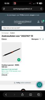 Humbaur gasveer - 800N - geschikt voor bakwagen met klep, Ophalen of Verzenden, Nieuw