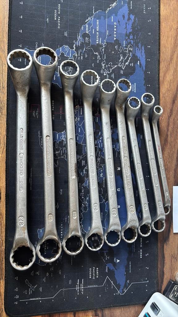 gedore ringsleutel ‘s 9 stuks, Ophalen of Verzenden, Zo goed als nieuw