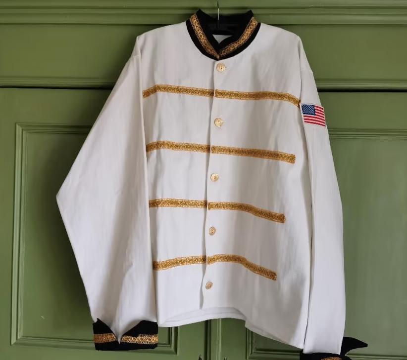 Kapiteinsjas met gouden knopen. Heren carnavalsoutfit., Ophalen of Verzenden, Zo goed als nieuw, Bovenkleding