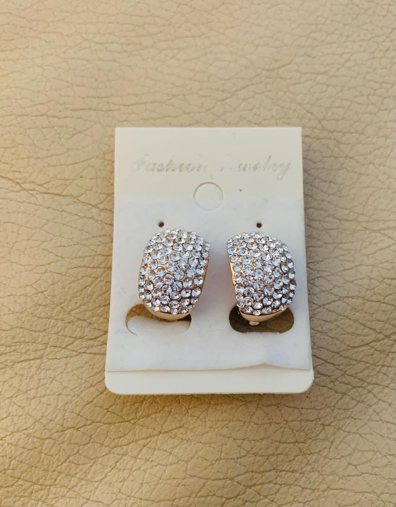 New Sparkling Crystal Clip-on Earrings - No Piercing Needed, Ophalen, Nieuw, Overige materialen