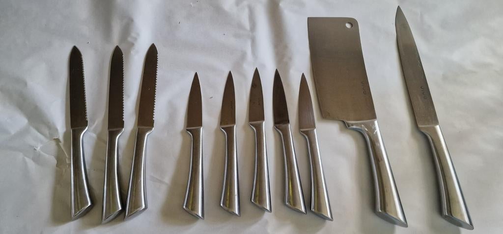 Divers Ah vivo villeroy en boch rvs messen messenset mes, Gebruikt, Ophalen of Verzenden, Rvs of Chroom, Vaatwasserbestendig