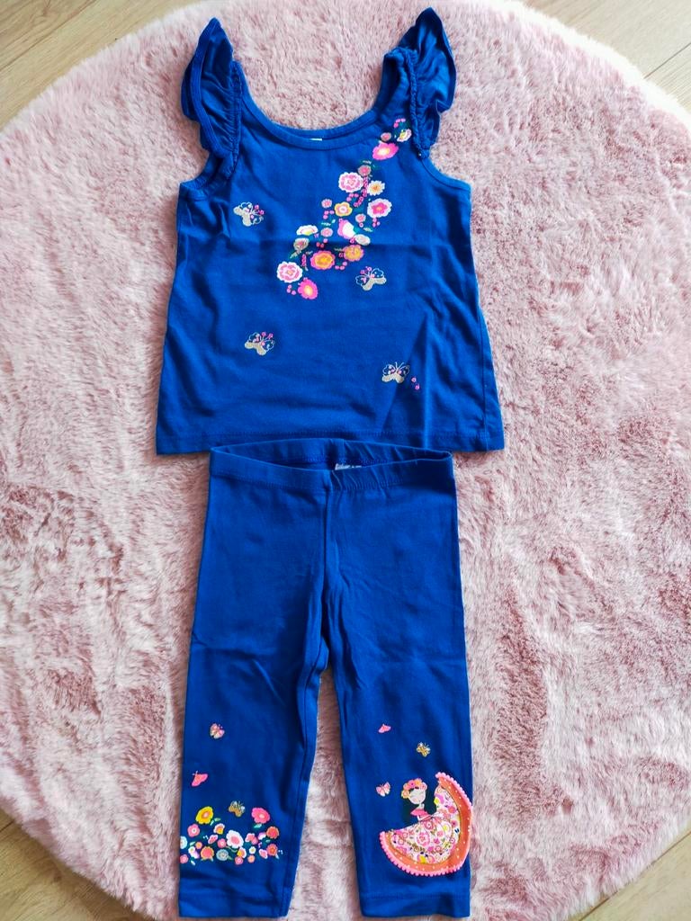 Zgan! Lief blauw zomersetje van C&A. Mt 104/110, Kinderen en Baby's, Kinderkleding | Maat 104, C&A, Meisje, Ophalen of Verzenden