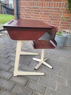 Vintage Galvanitas NV Kinder Schoolbankje Bureau Kersenhout, Ophalen