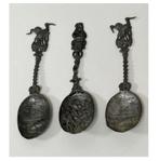 1850 3x antieke Tin tinnen lepels Huwelijks lepel Jan steen, Antiek en Kunst, Antiek | Bestek, Ophalen of Verzenden