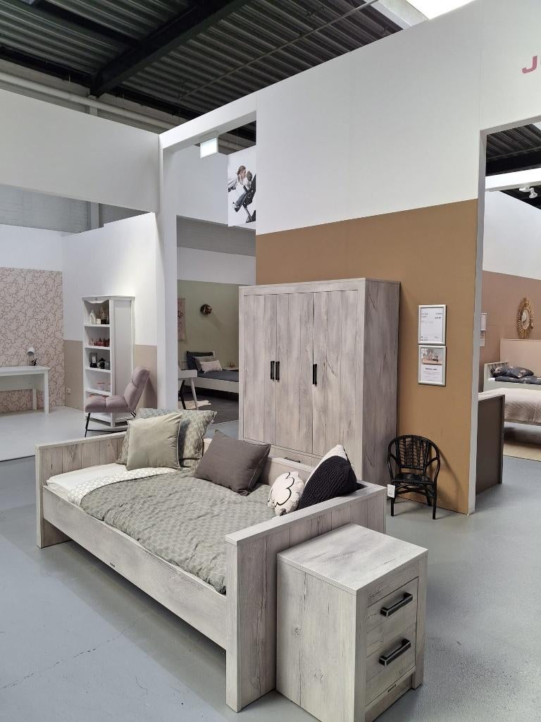 Tienerkamer Kidsmill Sem Nautic grijs, Ophalen, 85 tot 100 cm, Zo goed als nieuw, Lattenbodem