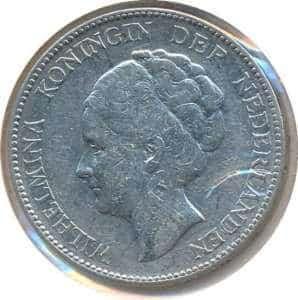 Nederland 1 Gulden 1928, Postzegels en Munten, Munten | Nederland, Losse munt, 1 gulden, Koningin Wilhelmina, Zilver, Ophalen of Verzenden