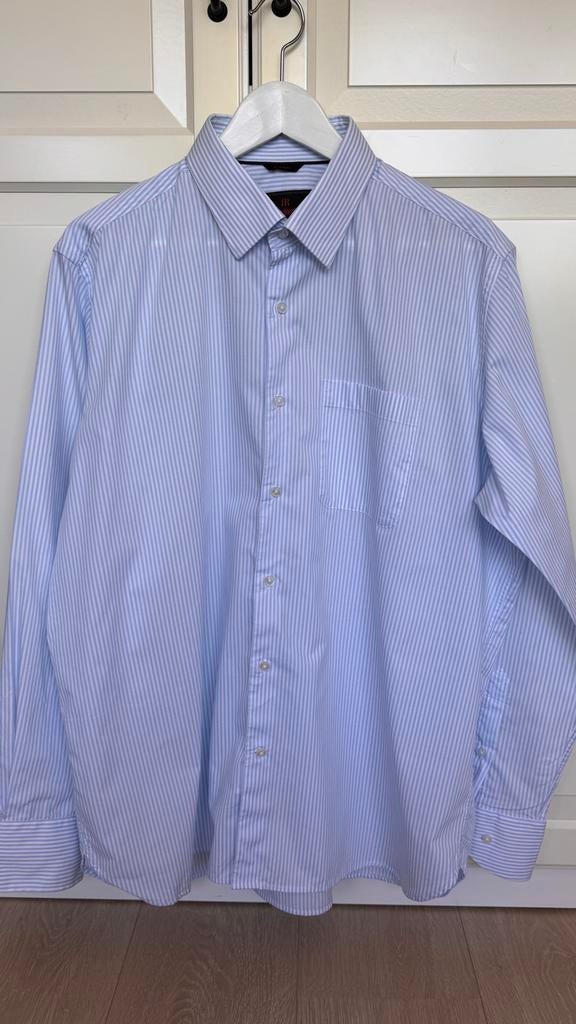 Lichtblauw gestreept overhemd - Raymond - Raymond - Maat XL, Ophalen of Verzenden, Zo goed als nieuw, Blauw, Halswijdte 43/44 (XL)