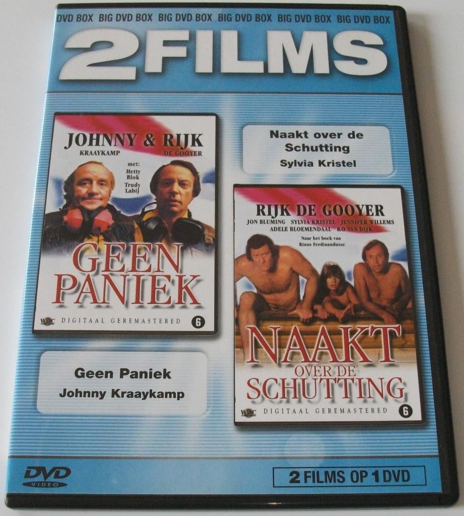 Dvd *** GEEN PANIEK & NAAKT OVER DE SCHUTTING *** 2-Filmpack, Ophalen of Verzenden, Zo goed als nieuw, Komedie, Vanaf 6 jaar