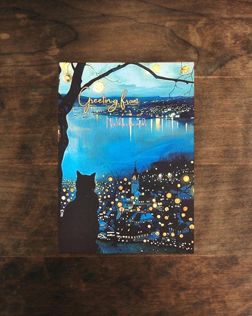 Meow & Muse A6 ansichtkaart, Ophalen of Verzenden, 1980 tot heden, Ongelopen, Hond of Kat