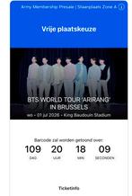 3x BTS Ticket te koop Brussel, Tickets en Kaartjes, Drie personen of meer, Juli