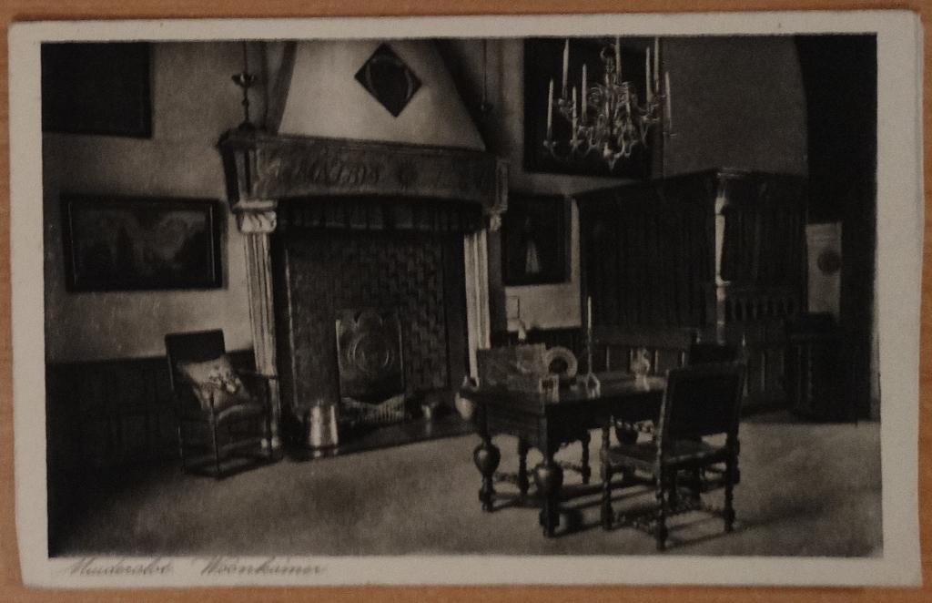 Muiden - Muiderslot Woonkamer, Ophalen of Verzenden, 1940 tot 1960, Ongelopen, Noord-Holland