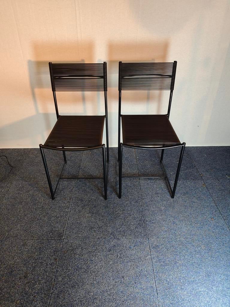 2 originele Alias Spaghetti Chairs - Giandomenico Belotti, Huis en Inrichting, Ophalen, Zwart