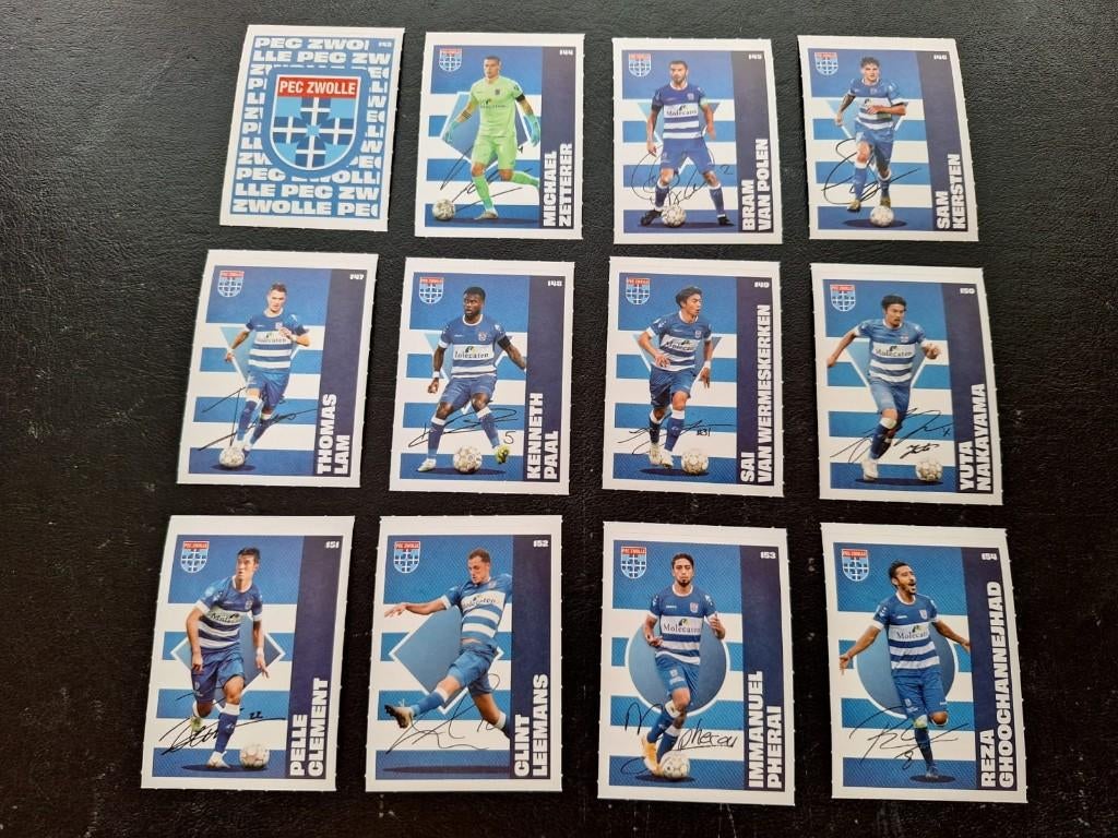 Complete set stickers PEC Zwolle 2020-21, Ophalen of Verzenden, Zo goed als nieuw, Overige binnenlandse clubs, Poster, Plaatje of Sticker