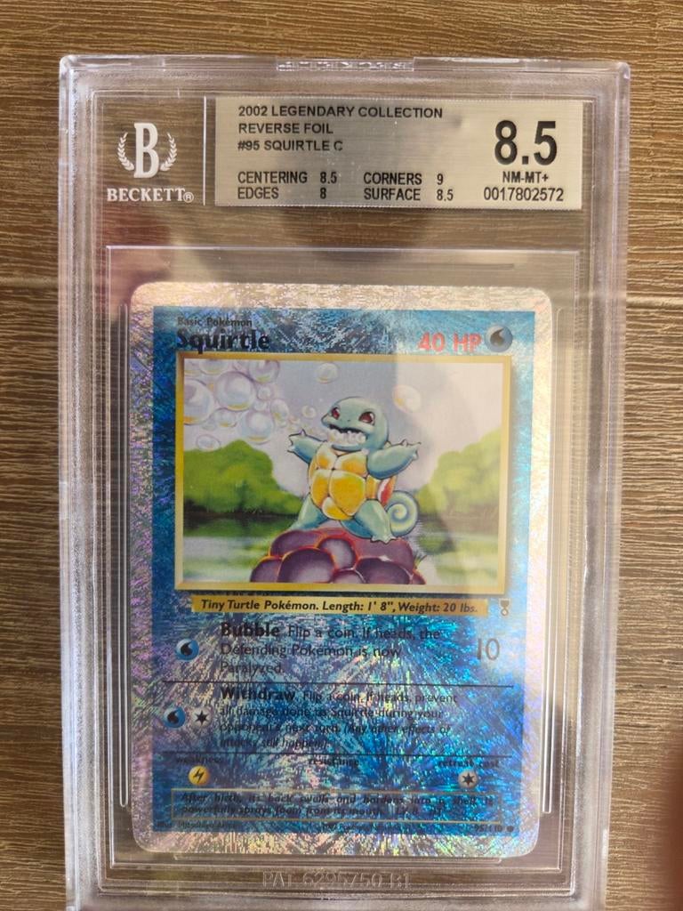 Squirtle 95/110 legendary collection 8.5 bgs, Ophalen of Verzenden