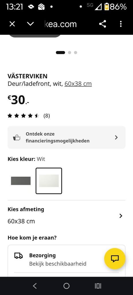 Nieuw ikea vastervik en 60 x 38, Huis en Inrichting, Keuken | Keukenelementen, Wit, Nieuw, Minder dan 100 cm, 25 tot 50 cm