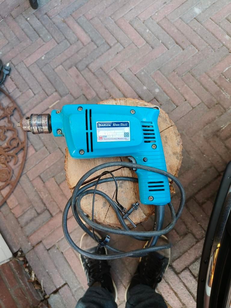 Vintage Makita 10mm Boormachine Model 6510SB, Ophalen of Verzenden, Gebruikt, Minder dan 400 watt, Boormachine
