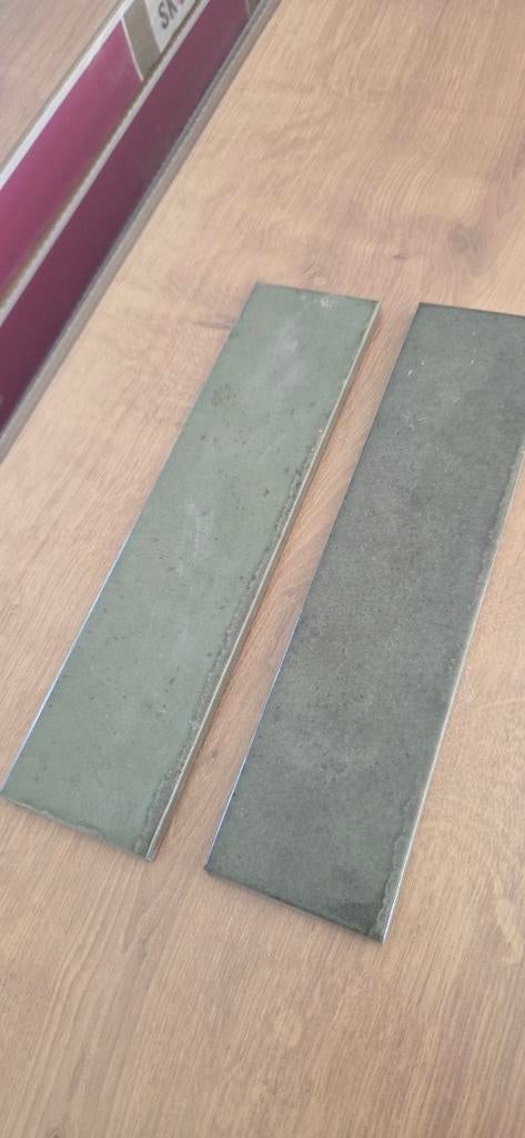 Wandtegel handvorm Manhattan sage green 6x24 cm, Ophalen, Nieuw, Minder dan 20 cm, 20 tot 40 cm