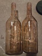 Twee antieke roze glazen flessen, Antiek en Kunst, Ophalen of Verzenden