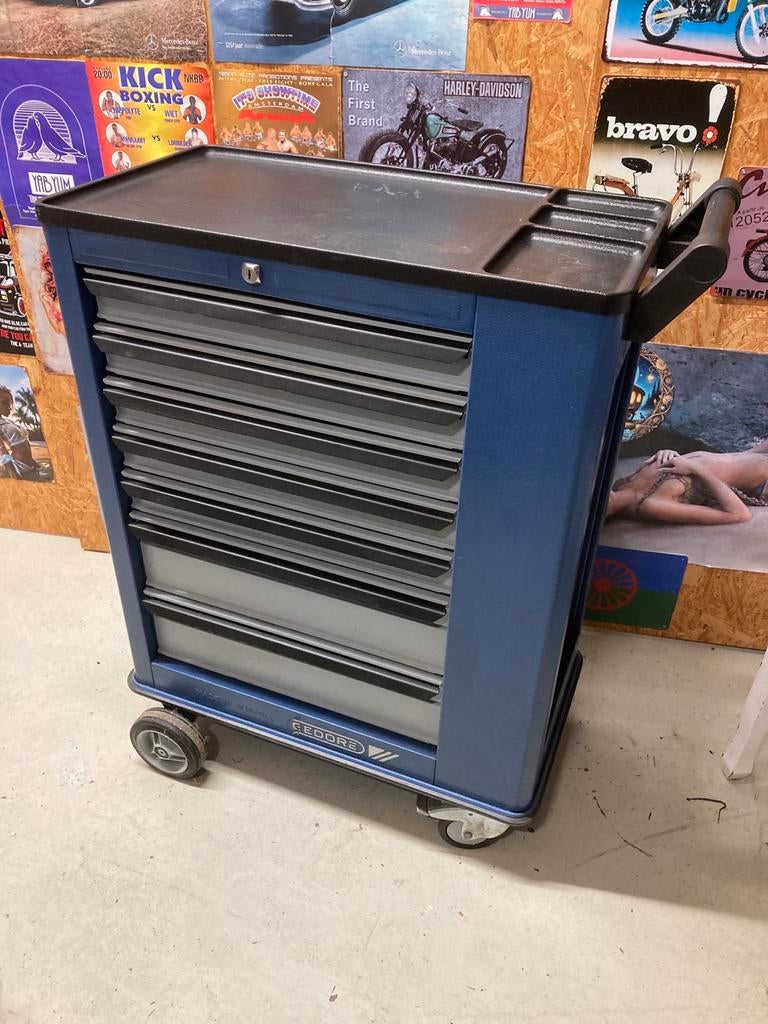 Gedore gereedschapswagen gevuld met gedore, Auto diversen, Autogereedschap, Ophalen, Zo goed als nieuw