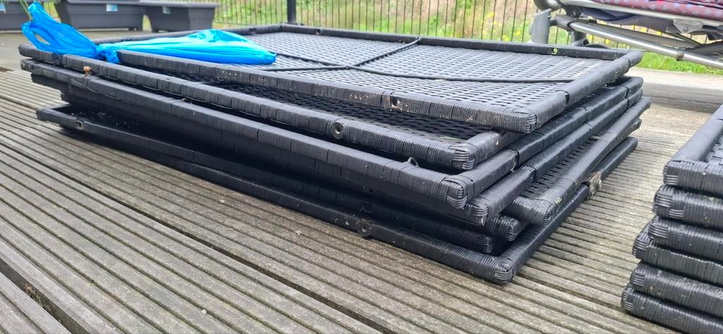 Tuinbox panelen - Zwart wicker, Tuin en Terras, Bergingen en Tuinkasten, Gebruikt, Overige typen, Kunststof, Ophalen of Verzenden