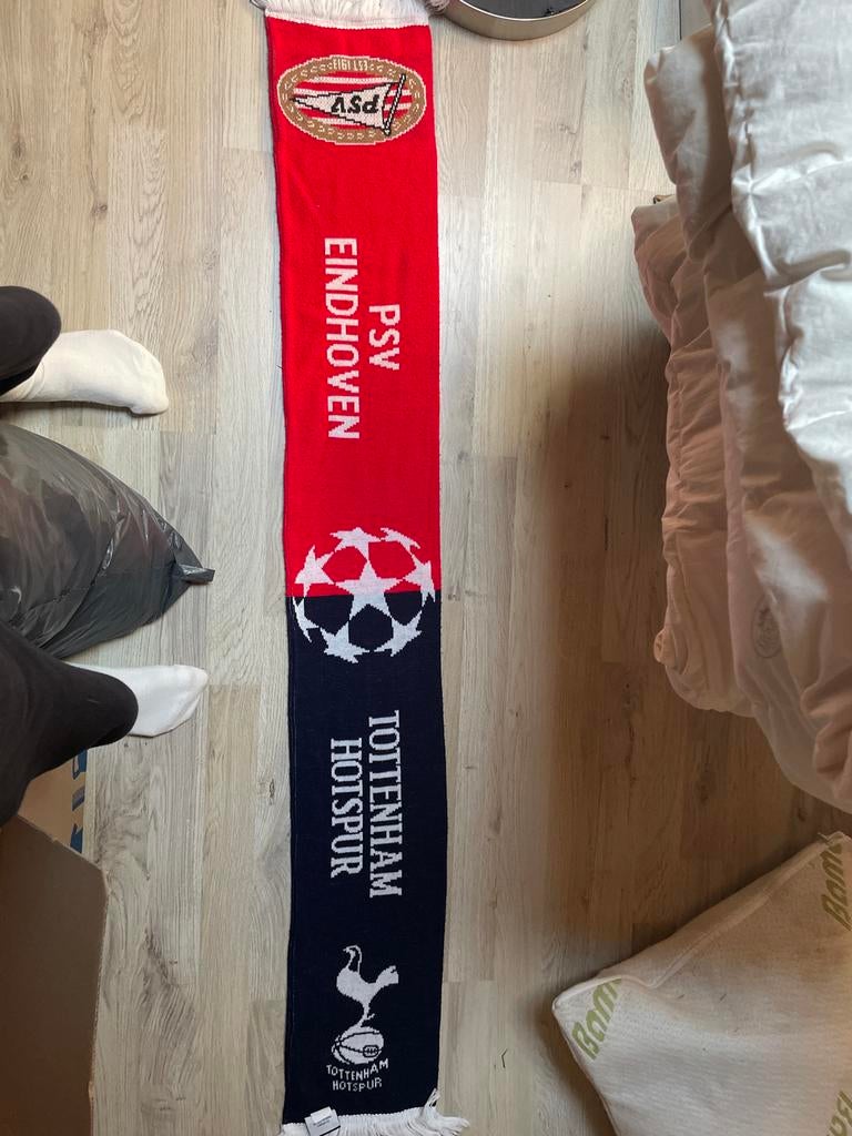 PSV Eindhoven - Tottenham Hotspur Champions League Sjaal, Ophalen, Zo goed als nieuw, PSV, Vaantje of Sjaal