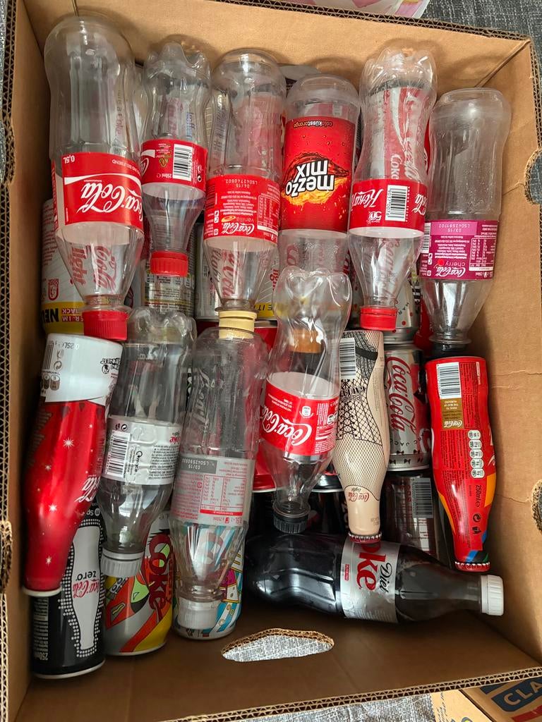 Coca-Cola flessen en glazen - ca. 50-75 stuks, Ophalen of Verzenden, Gebruikt