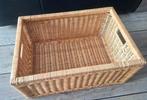 Stevige rieten mand met handgrepen 45x35x20 cm, Gebruikt, Mand, Ophalen of Verzenden, Riet