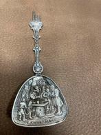 Antieke verzamellepel 'De Kwakzalver' Kathedraal Antwerpen, Antiek en Kunst, Antiek | Bestek, Ophalen of Verzenden