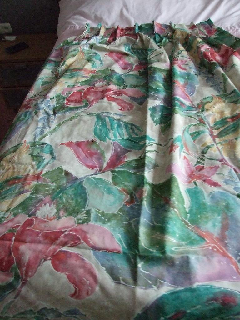 3 stuks gordijnen zgan dubbele plooi 2x 144 x 228cm, 200 cm of meer, Romantisch, Ophalen of Verzenden, Zo goed als nieuw