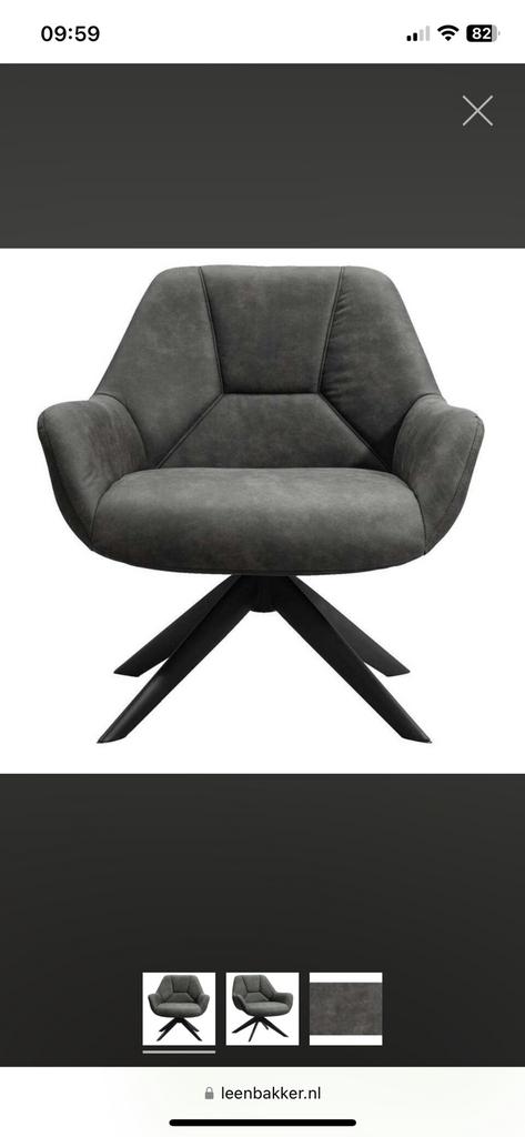 Leen bakker stoel, Huis en Inrichting, Ophalen, Minder dan 75 cm, Zo goed als nieuw, 75 tot 100 cm