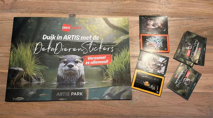 Grote stapel DEKA Markt dubbele dieren stickers Artis, Verzamelen, Supermarktacties, Dekamarkt, Verzenden