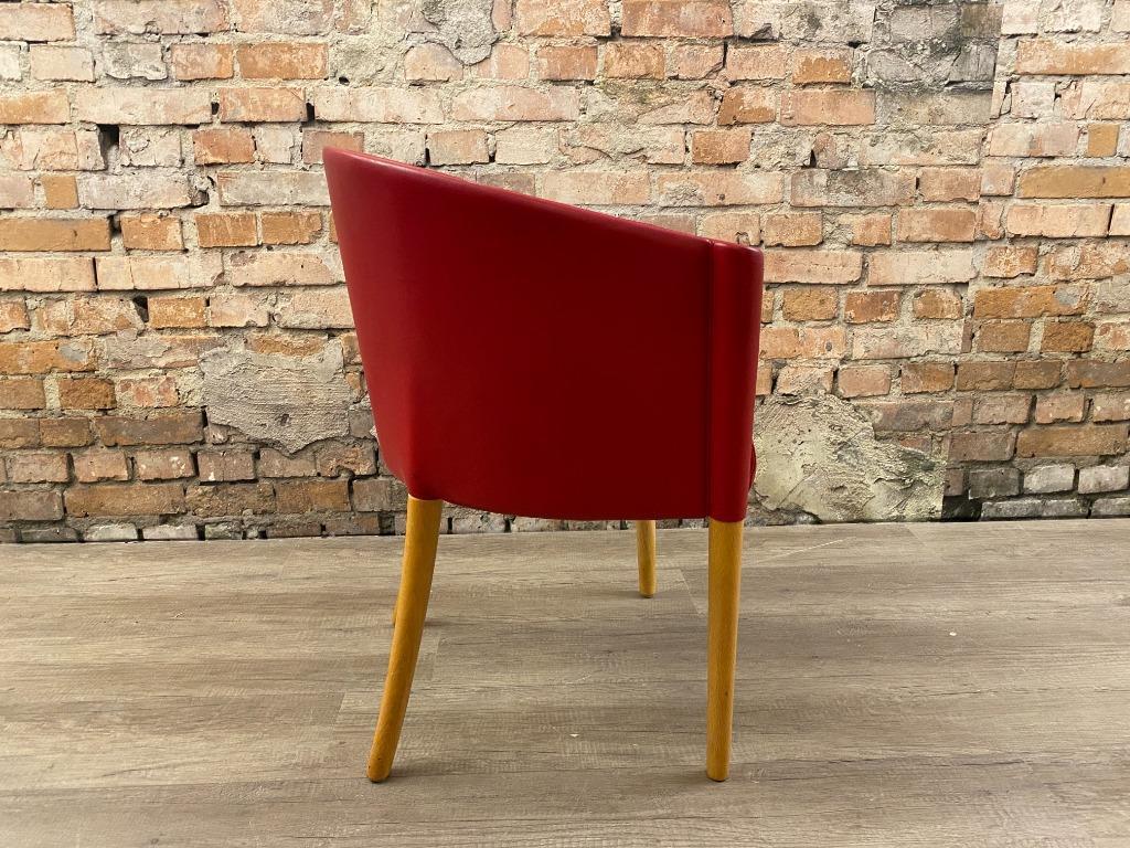 Moroso Rich Dining Chair rood bij TheReSales, Minder dan 75 cm, Ophalen of Verzenden, Zo goed als nieuw, Leer