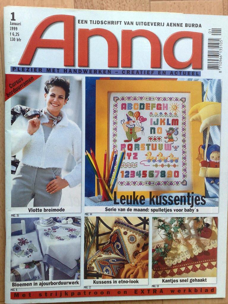 15 x Anna Burda van 1999 t/m 2012 , €1. p/st, Verzenden, Zo goed als nieuw, Breien of Haken, Patroon of Boek