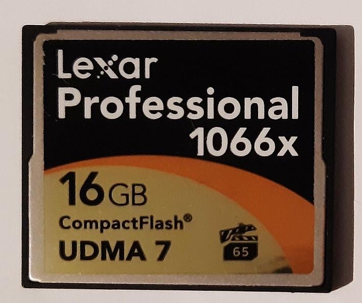 Card CF 16GB Lexar UDMA7 -1066X, Ophalen of Verzenden, Zo goed als nieuw, Fotocamera