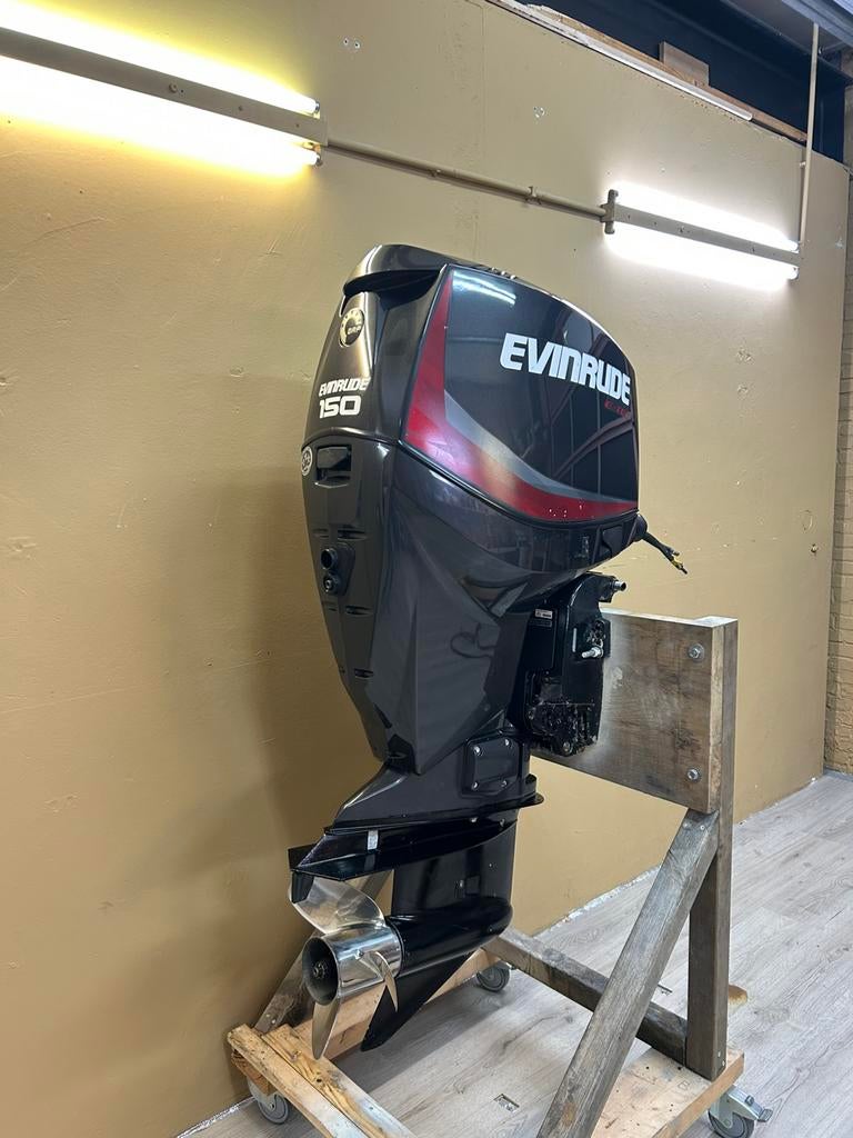 Evinrude 150 pk E-TEC 2016 langstaart 190 uur, Watersport en Boten, Buiten- en Binnenboordmotoren, Ophalen, Elektrische start