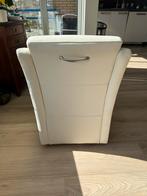 Witte leren eetkamerstoelen, Ophalen, Gebruikt, Wit, Leer