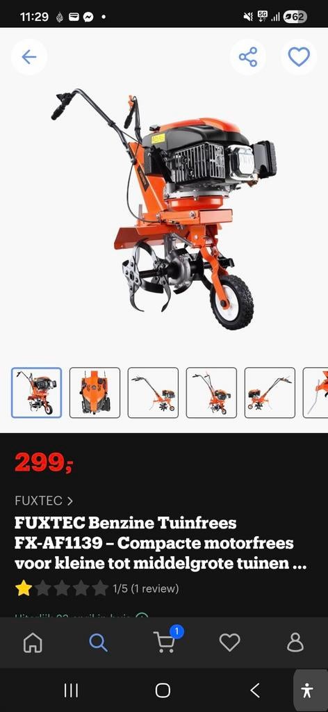 FUXTEC Benzine Tuinfrees FX-AF1139 - Compacte motorfrees, Ophalen of Verzenden, Gebruikt