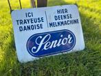 Origineel Senior Deense Melkmachine Emaille Bord, Ophalen of Verzenden