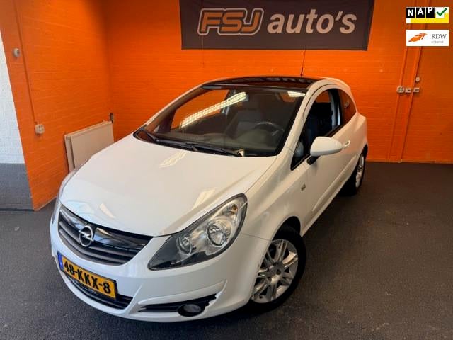 Opel Corsa 1.4 16V / 3 DEURS / SPORT-EDITION / AIRCO!, Auto's, Opel, Voorwielaandrijving, Stof, Gebruikt, Zwart
