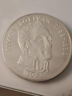 1973 Panama 20 Balboas Zilveren Munt Simón Bolívar, Ophalen of Verzenden, Midden-Amerika, Losse munt, Zilver
