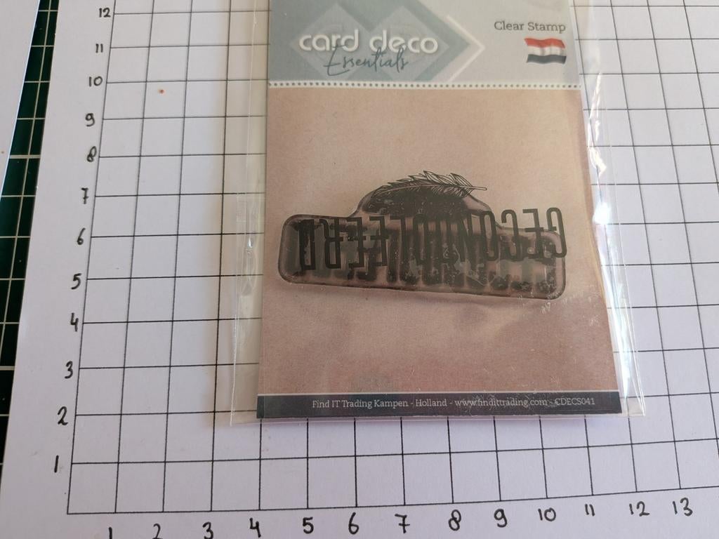 Card deco clear stamp gecondoleerd, Ophalen of Verzenden, Clearstamp