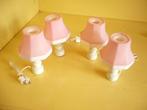 Mie18<>;; 4 schemerlampjes met metalen voet, Verzenden, Zo goed als nieuw, Poppenhuis