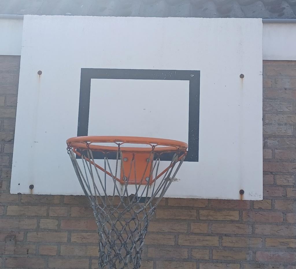 Basketbal net, Ophalen, Gebruikt, Ring, Bord of Paal