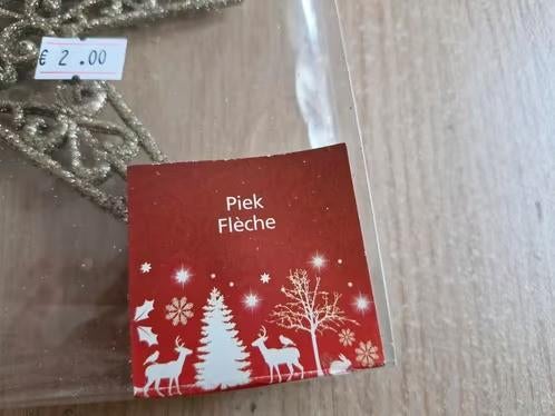 Champagne gouden ster piek h, Diversen, Kerst, Evora, Onbekend, Nieuw, Ophalen of Verzenden