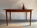 Midcentury vintage teak eettafel uitschuifbaar, Ophalen, Gebruikt, Teakhout, 50 tot 100 cm
