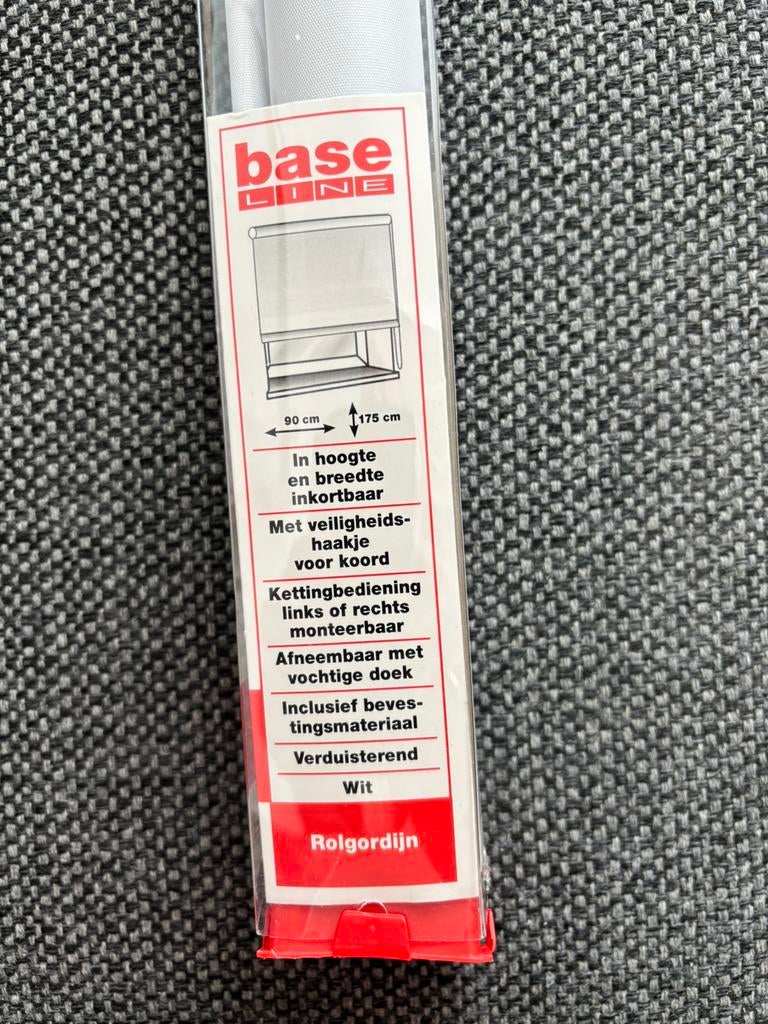 Basic rolgordijn wit. 90x175cm. Verduisterend Nieuw, Ophalen, Wit, Nieuw, 50 tot 100 cm