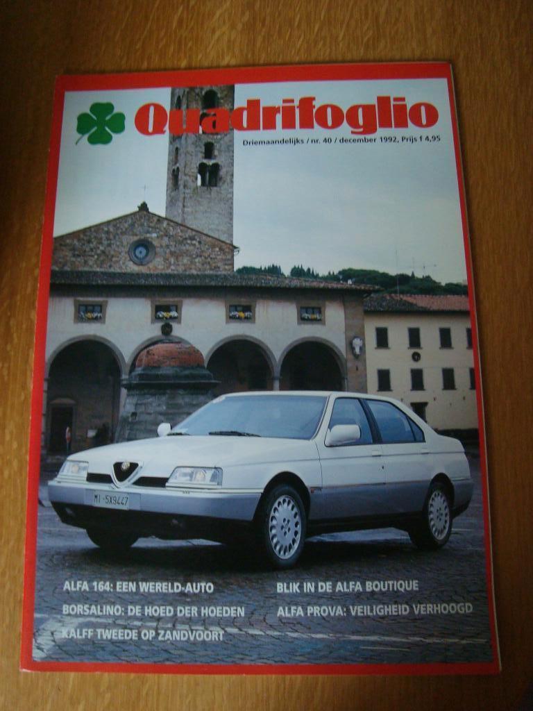 Quadrifoglio nr 40 december 1992, Ophalen of Verzenden, Nieuw, Overige merken