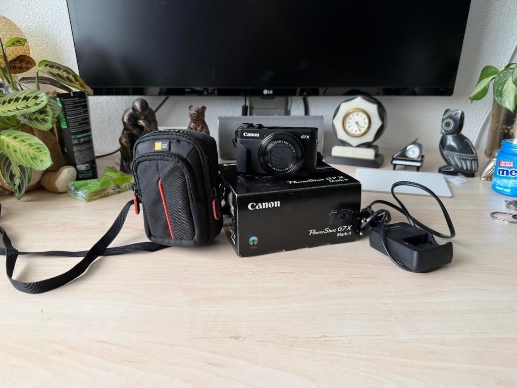 Canon G7 X mark II + accessoires, Audio, Tv en Foto, Fotocamera's Digitaal, Ophalen of Verzenden, Zo goed als nieuw, Canon