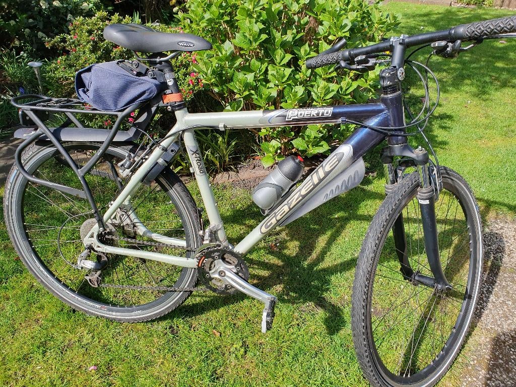Gazelle Puerto Alu lite X-road hybride, Fietsen en Brommers, Ophalen, 28 inch, Gebruikt, Vering